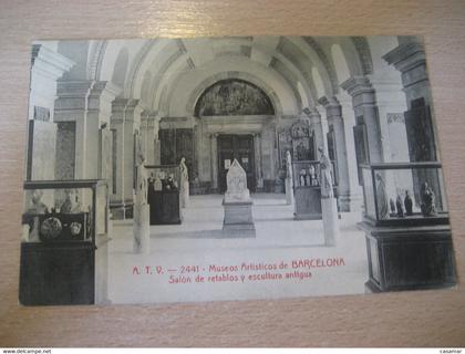 ATV nº2441 BARCELONA museos artisticos Retablos y Escultura antigua Antique sculpture tarjeta postal postcard SPAIN