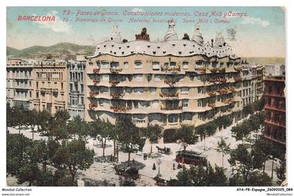 AYAP8-0554-ESPAGNE - BARCELONA - Paseo de gracia - Construcciones modernas - Casa mila y camps