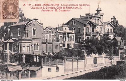 BARCELONA - construcciones modernas - chalets en S Gervasio - calle de Raset num 30