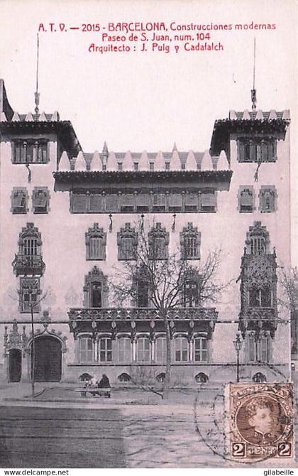 BARCELONA - construcciones modernas - paseo de S Juan