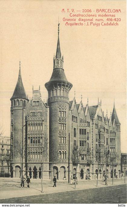 ESPANA BARCELONA  CONSTRUCCIONES MODERNAS GRANVIA DIAGONAL NUM 416 420 J. PUIGY CADAFALCH