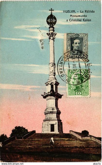 CPA SPAIN Huelva - La Rabida Monumento a Cristobal Colon (281918)