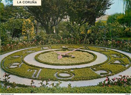 CPM La Coruna Horloge Floral