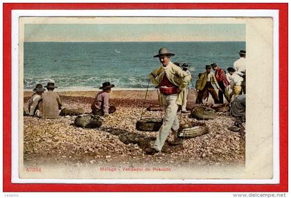 ESPAGNE --  MALAGA -- Vendedor de Pescado