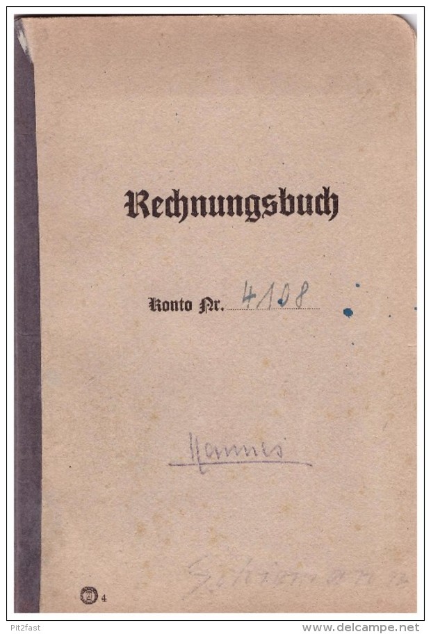 Sparbuch der Sparkasse Waldheim , 1943-1945 , Johann Schiemann , Ziegenbalg , Ungethüm ,  Bank !!!