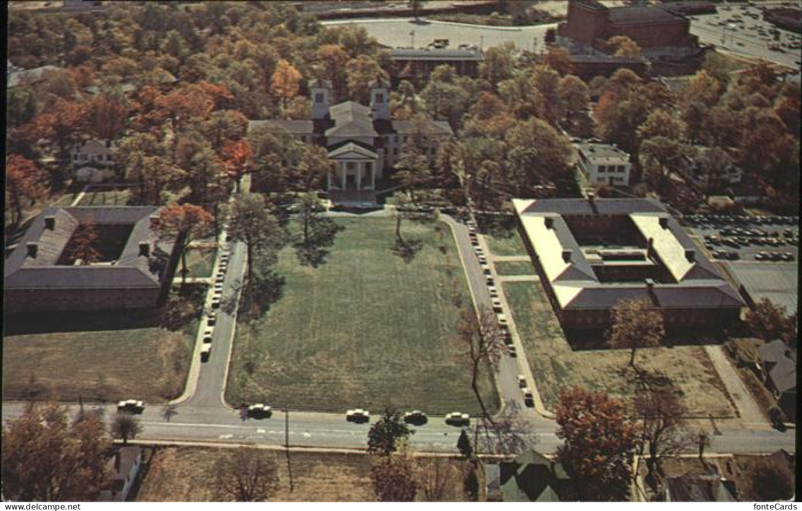 Spartanburg Wofford College aerial view