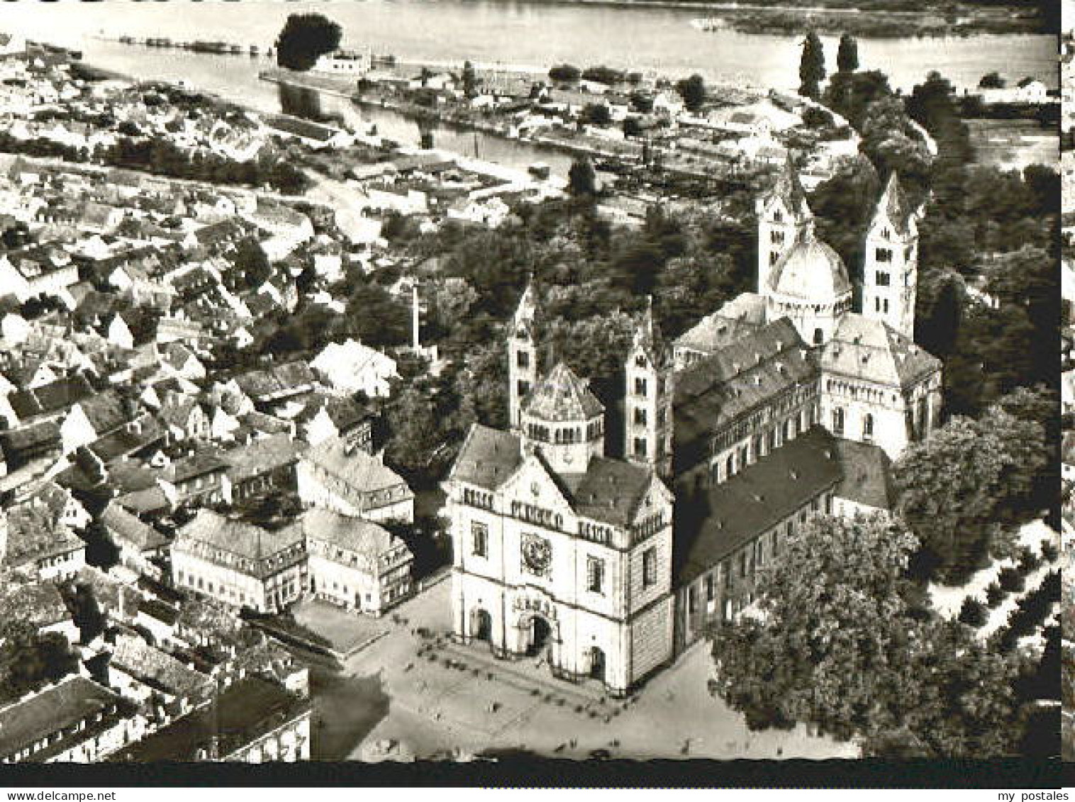 Speyer Rhein Speyer Dom Fliegeraufnahme