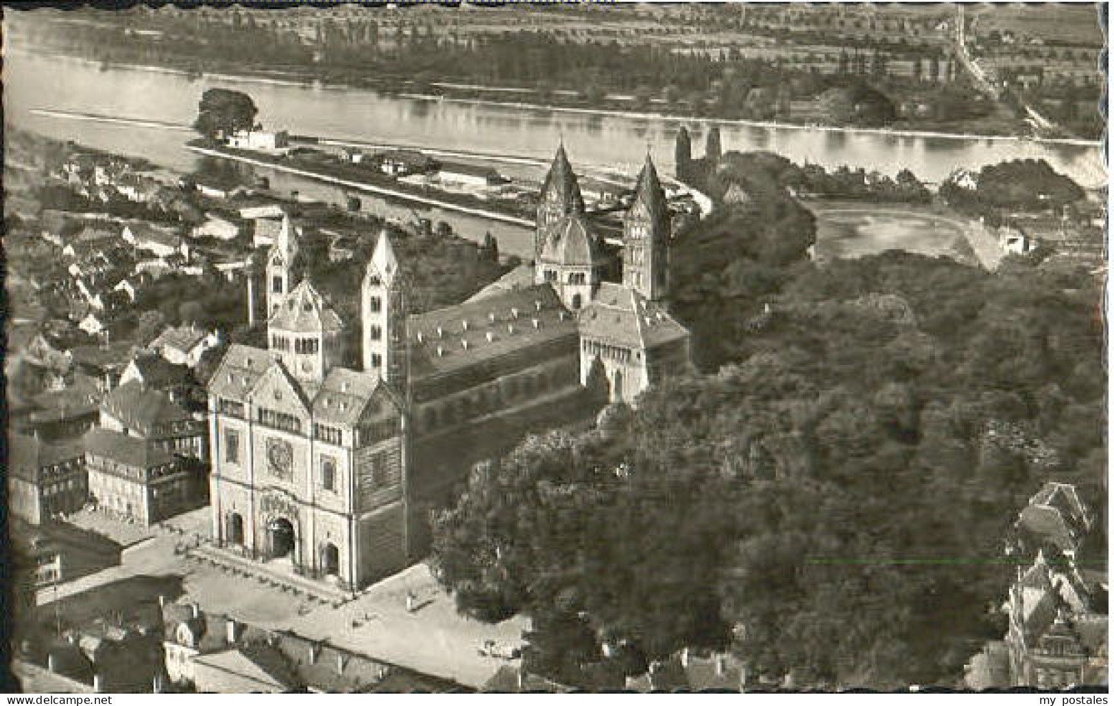 Speyer Rhein Speyer Dom Fliegeraufnahme x 1958