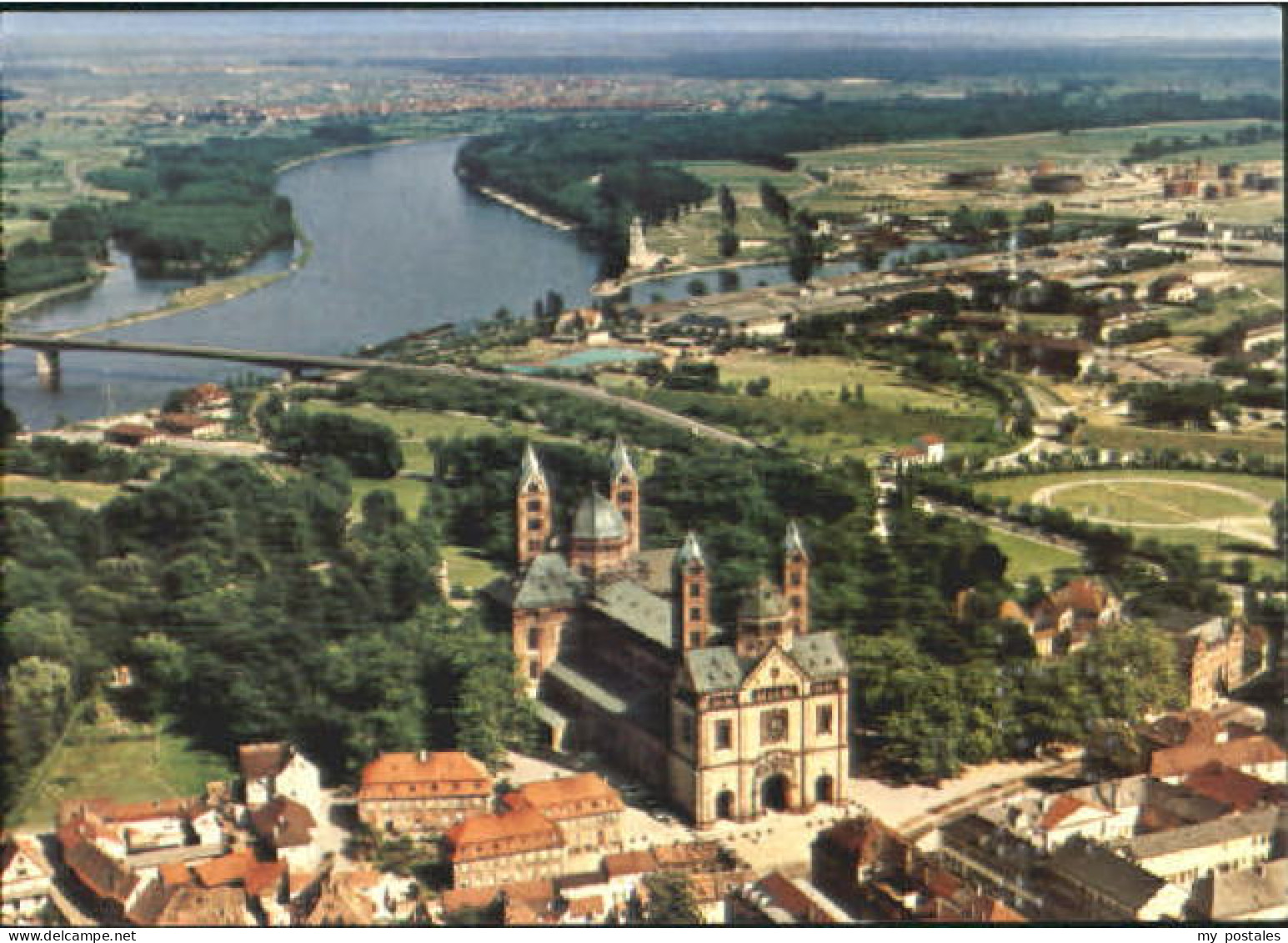 Speyer Rhein Speyer Kirche Fliegeraufnahme  x 1988