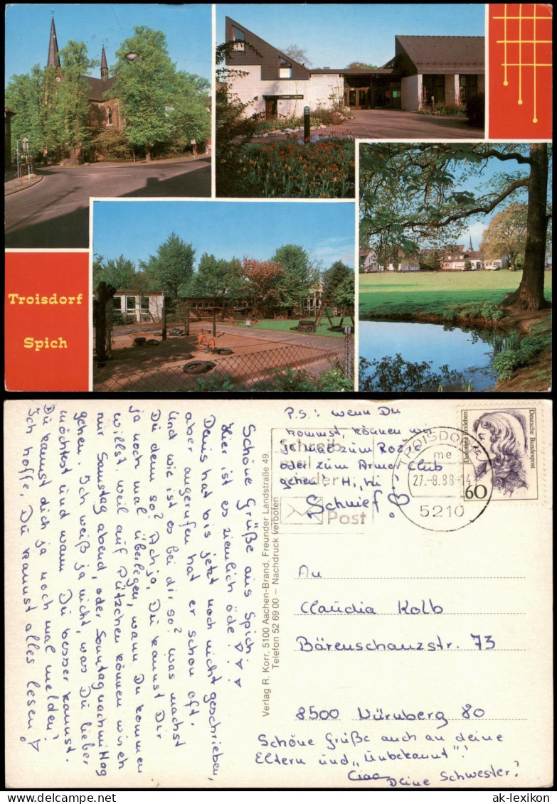 Spich-Troisdorf Mehrbildkarte Ortsansichten Ansichten Spich 1988