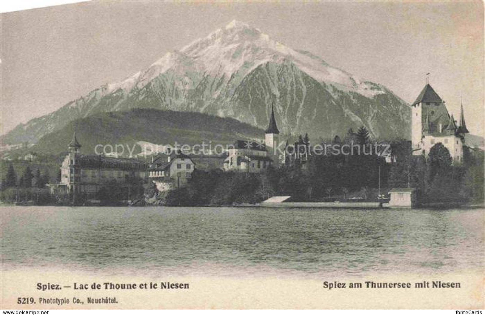 SPIEZ Thunersee Niedersimmental BE Lac de Thoune et le Niesen