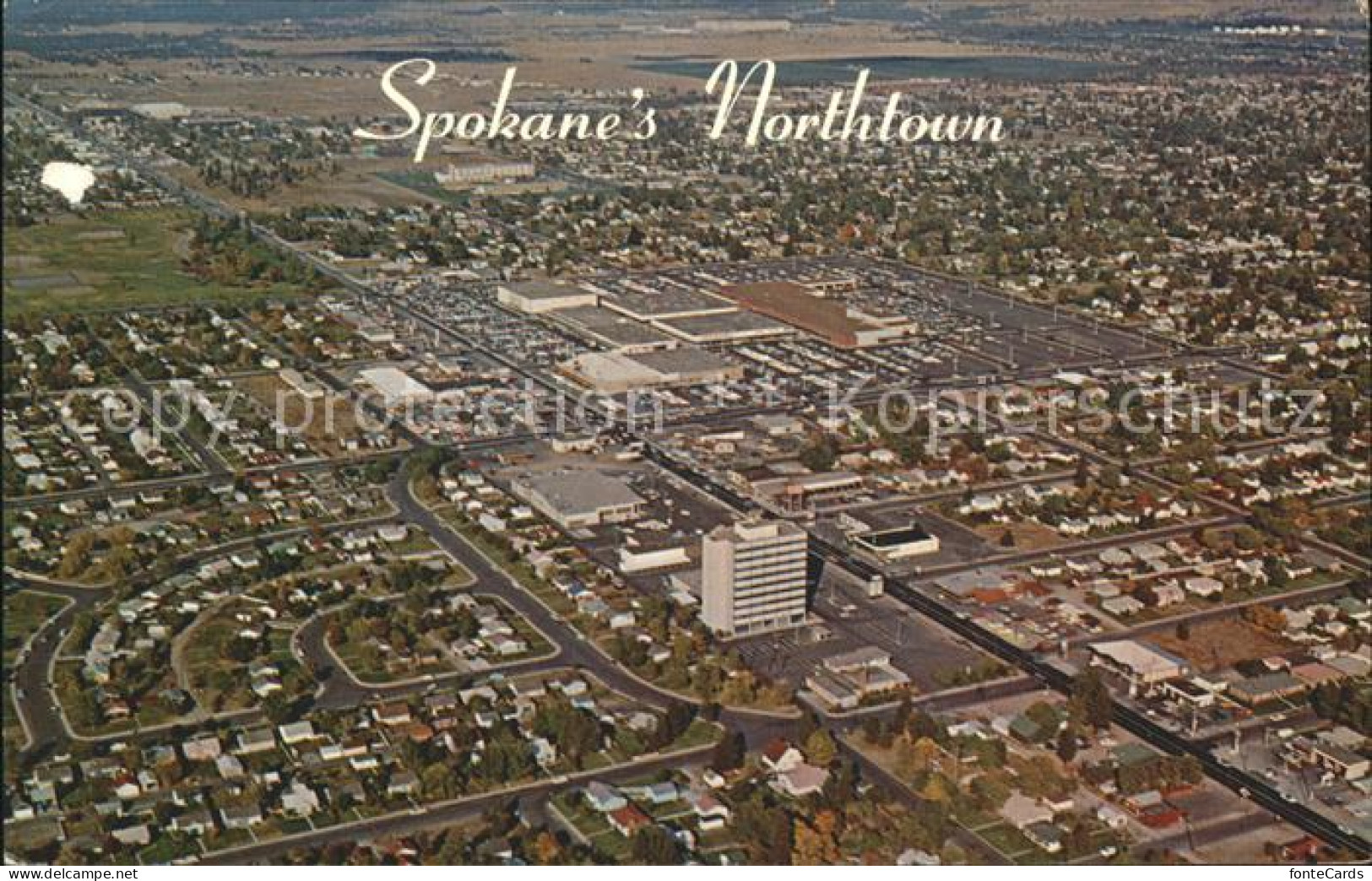 Spokane Washington Spokanes Northtown Air view