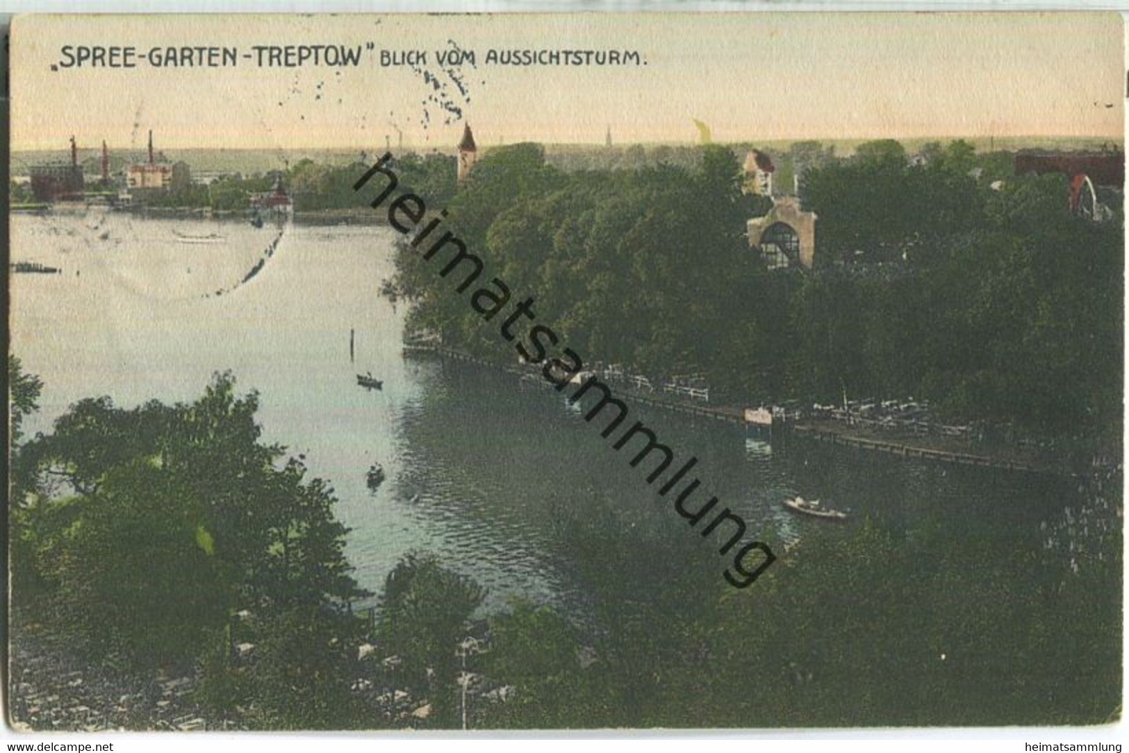 Spree Garten Treptow - Blick vom Aussichtsturm - Verlag Hans Gerf Berlin - Feldpost
