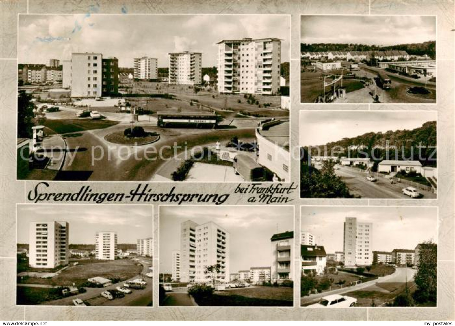 Sprendlingen  Dreieich Wohnsiedlung Hochhaeuser Bromsilber