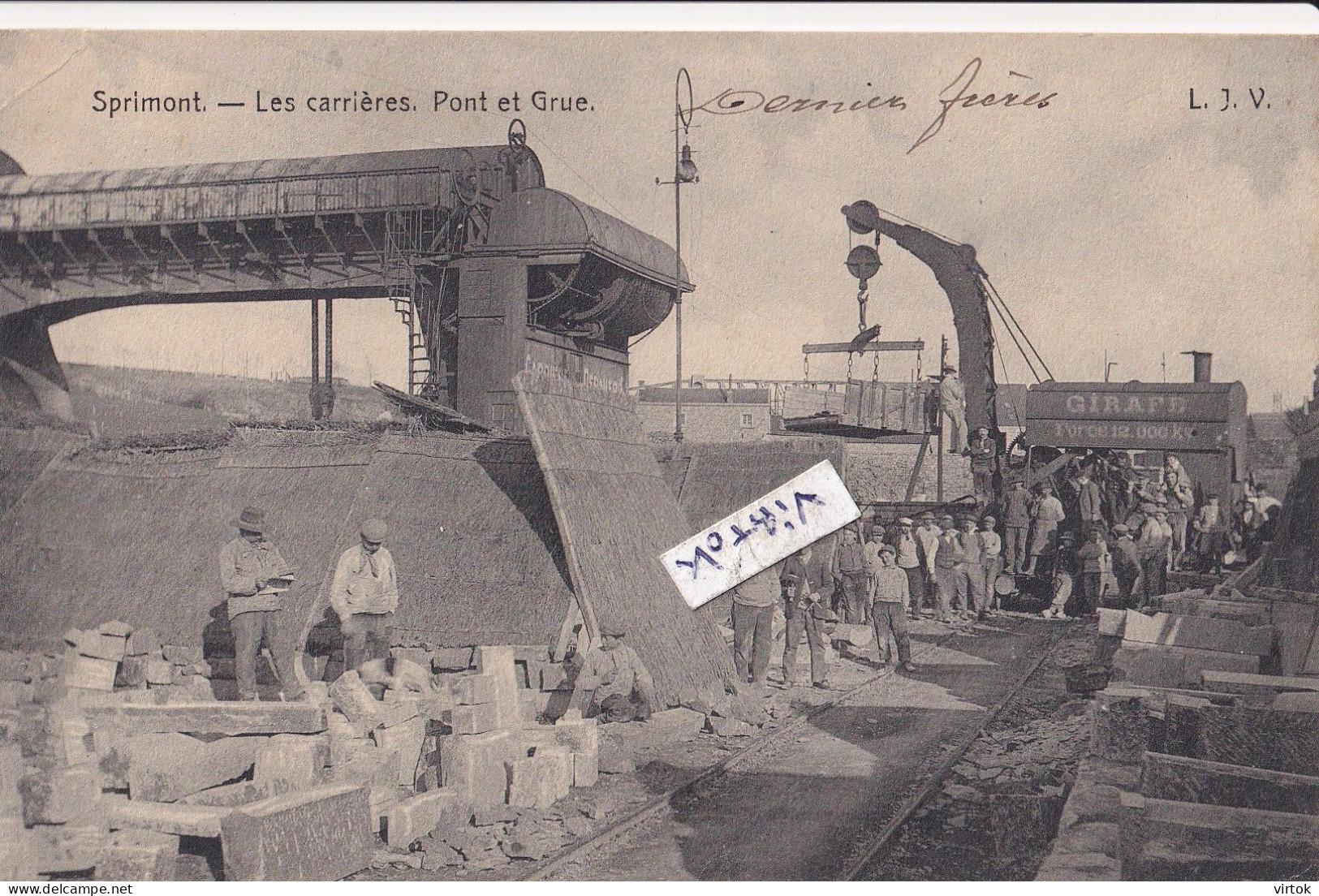 Sprimont  :  les carrières :  pont et grue