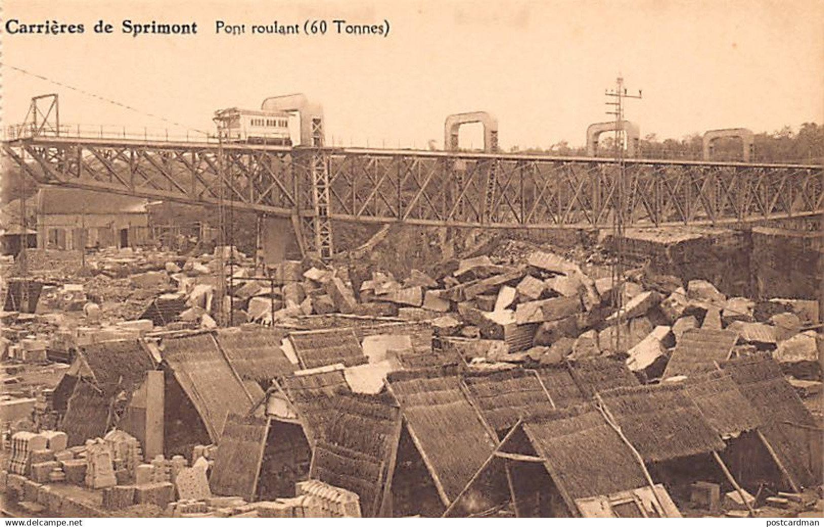 SPRIMONT (Liège) Carrière - Pont roulant de 60 tonnes