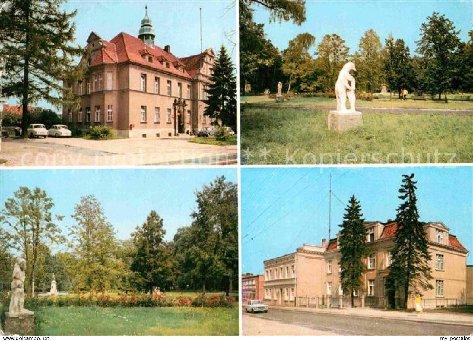 Srem Schrimm Gebaeude Park Statuen