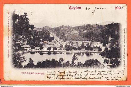 42162 ◉ KANDY Ceylon Sri Lanka ◉ The Lake ◉ 1905 à Pierre SUAU Gemert ◉ The COLOMBO Apotthecaries