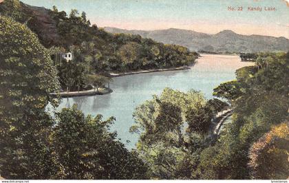 Ceylon Sri Lanka Kandy Lake vintage postcard
