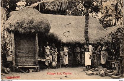 PC CEYLON SRI LANKA VILLAGE HUT, CEYLON (a75936)