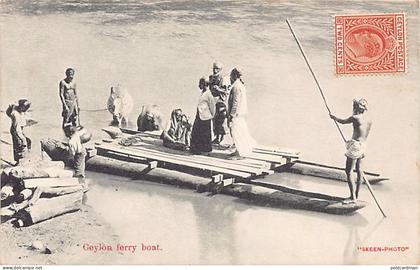 Sri Lanka - Ceylon ferry boat - Publ. Skeen-Photo