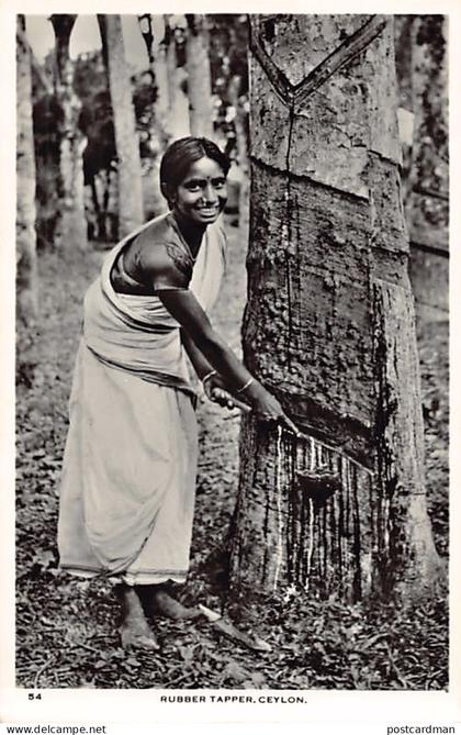 Sri Lanka - Rubber tapper - Publ. Ceylon Pictorials 54