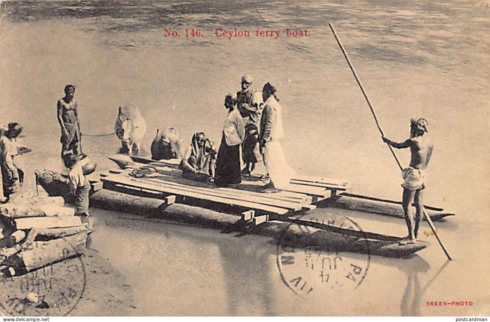 Sri Lanka - Ceylon ferry boat - Publ. Skeen Photo 146