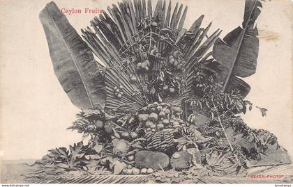 A665 Sri Lanka Ceylon Fruits Arrangement vintage postcard