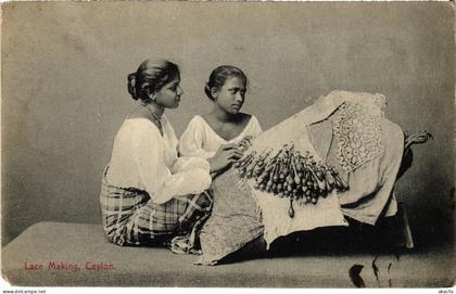 PC CEYLON SRI LANKA LACE MAKING, CEYLON (a75915)