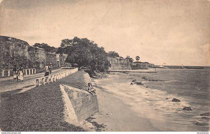 Sri Lanka Ceylon Batticaloa Fort Beach vintage postcard