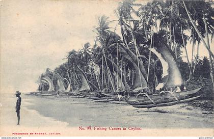 Sri Lanka - Fishing canoes in Ceylon - Publ. Andrée 99