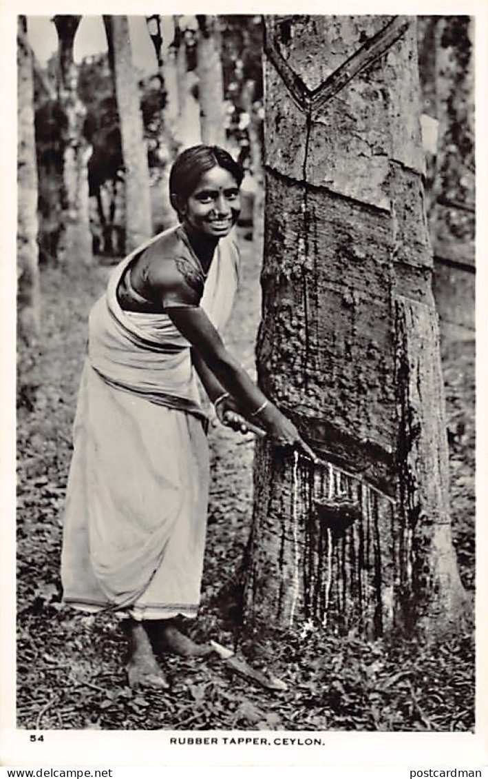 Sri Lanka - Rubber tapper - Publ. Ceylon Pictorials 54