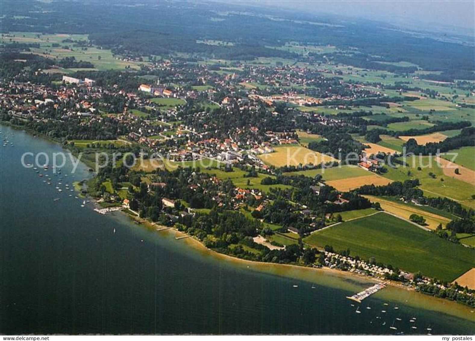 St Alban Ammersee Fliegeraufnahme mit Diessen