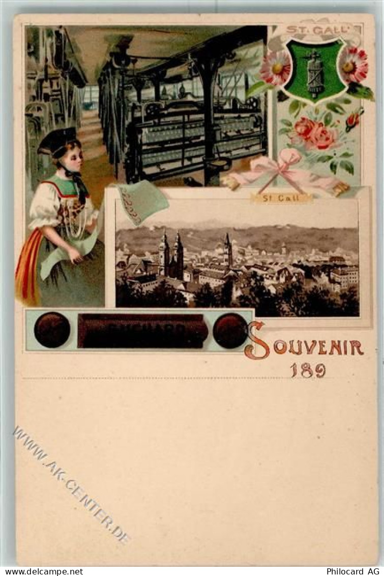 St. Gallen S. Gallo Wappen St. Gallen Berufe Weberei AK Suchard Schokola... - 13417127