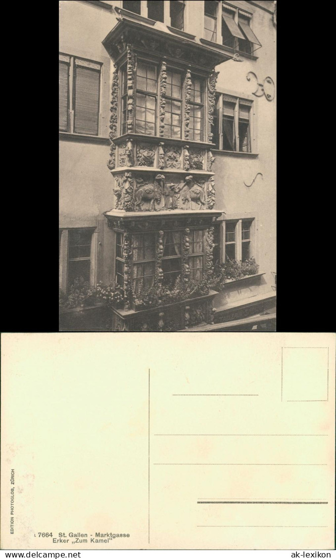St. Gallen San Gallo  / St-Gall Erker "Zum Kamel" in der Marktgasse 1910
