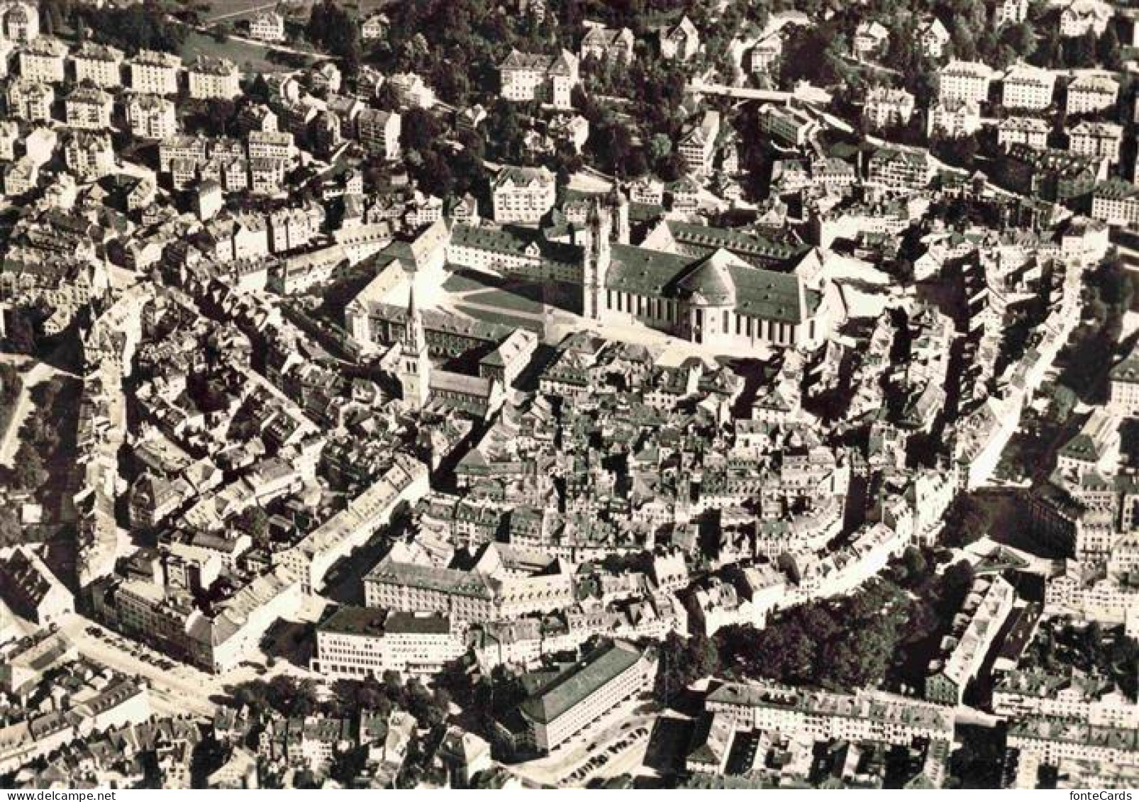 St Gallen SANKT GALLEN SG Stiftskirche Kloster Altstadt Stadtpanorama Fliegerauf