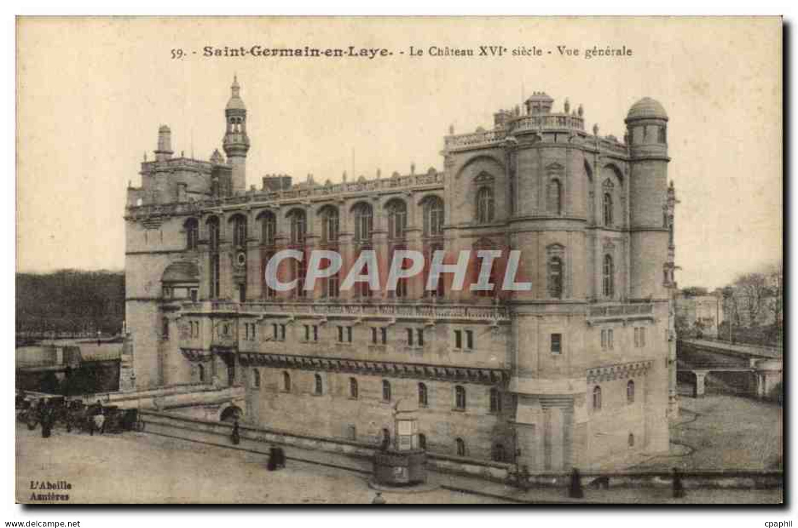 St Germain en Laye CPA Le chateau Vue generale