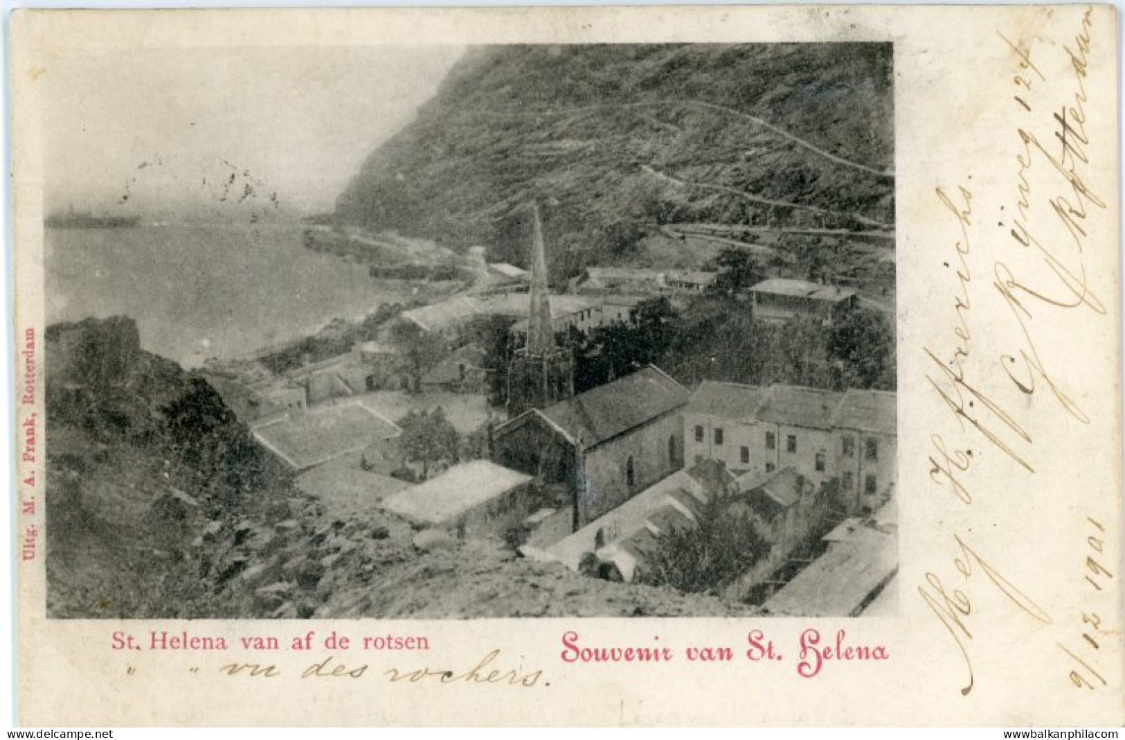 St Helena from Rocks 1902 Netherlands to Geneva