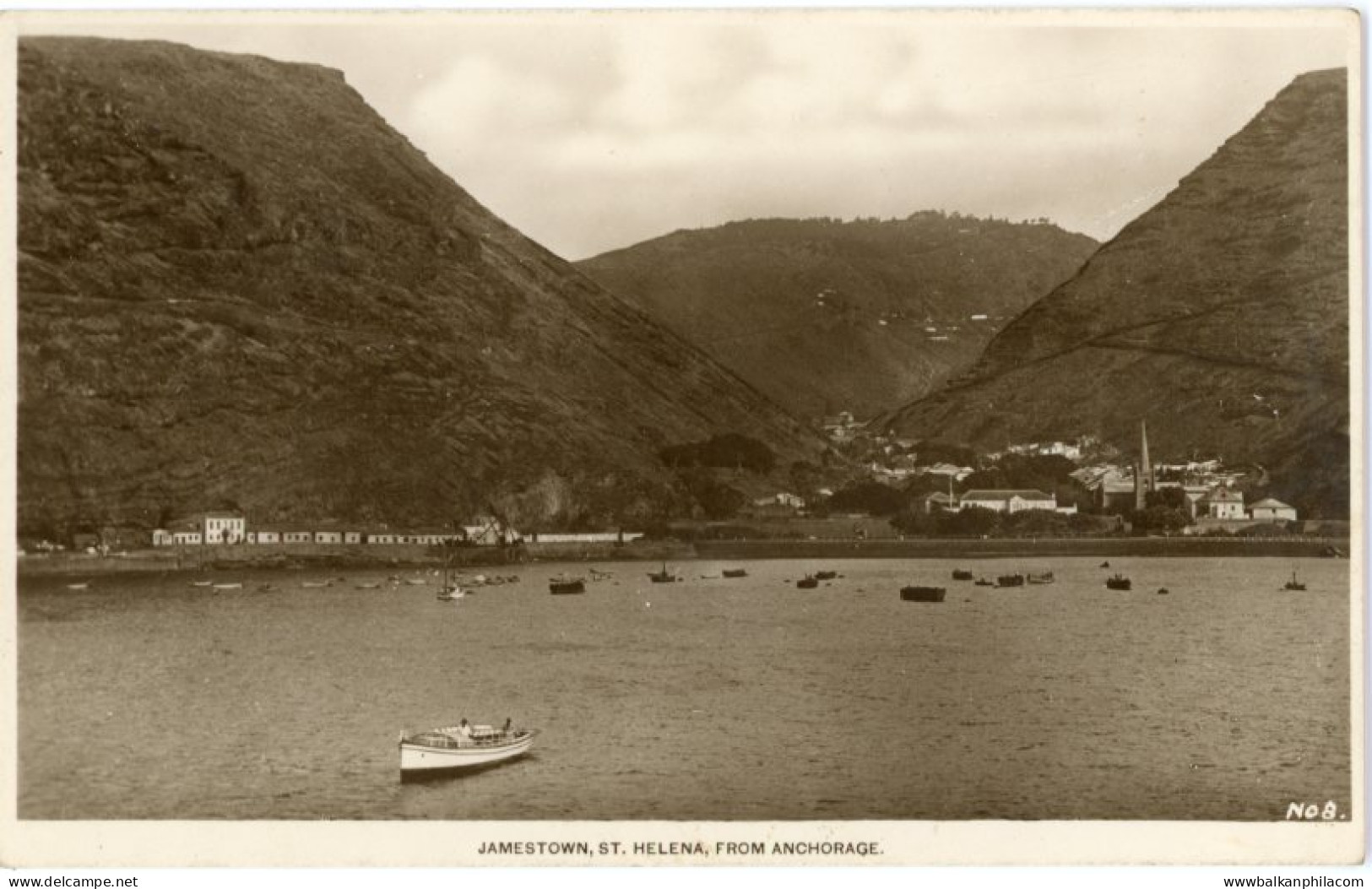 St Helena Jamestown from Anchorage photocard