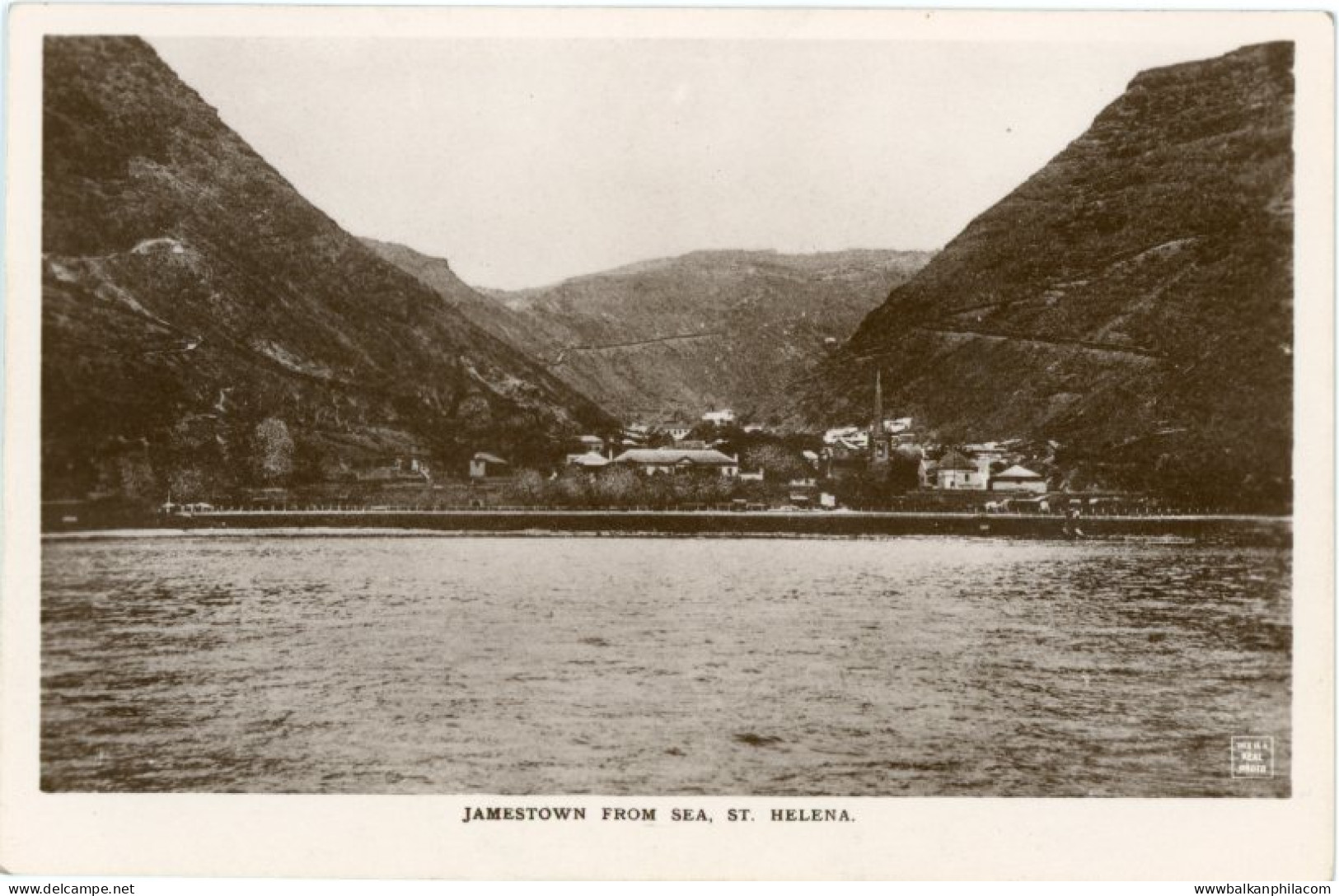 St Helena Jamestown from Sea photocard