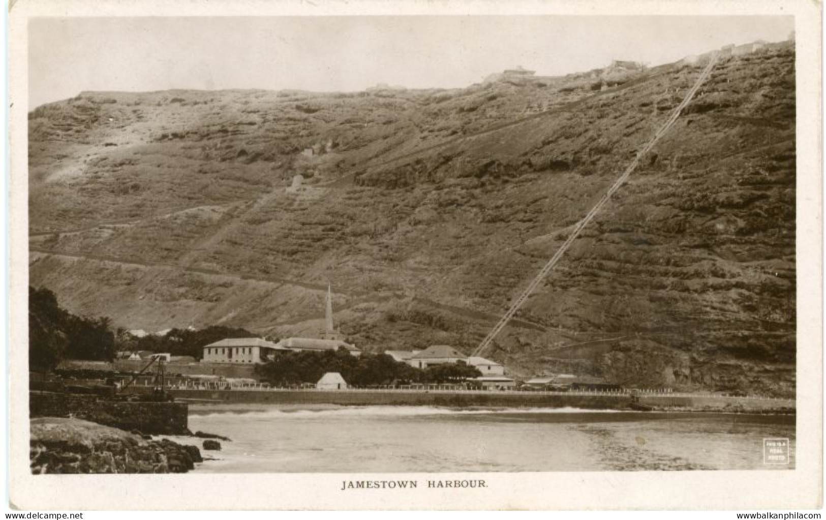 St Helena Jamestown Harbour photocard