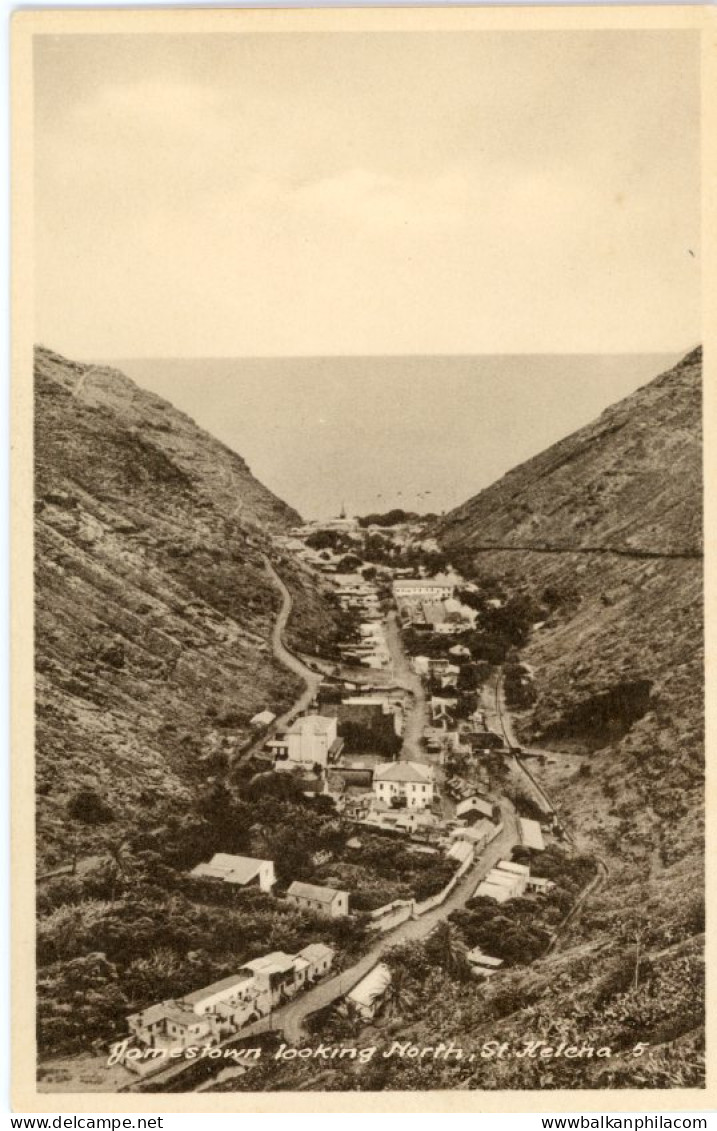 St Helena Jamestown looking North postcard