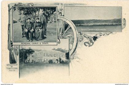 St Helena multi view early Postcard