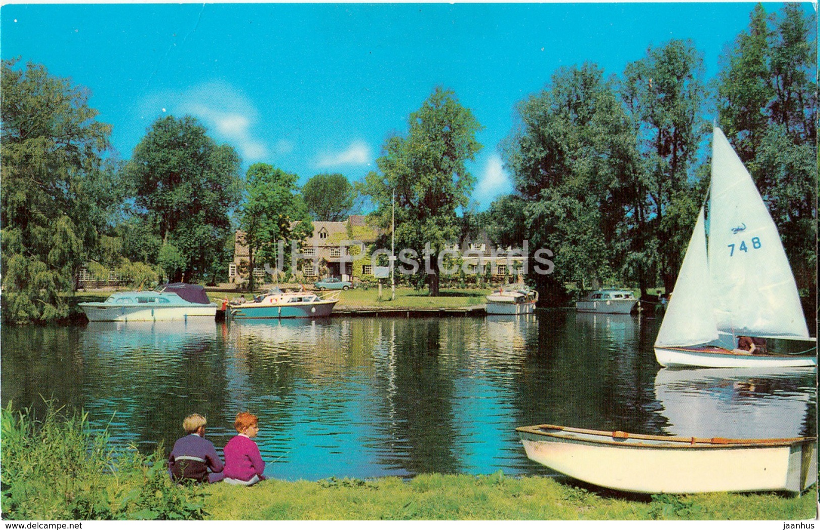 St. Ives - Pike and Eel Inn - River Ouse - sailing boat - PT12603 - 1970 - United Kingdom - England - used