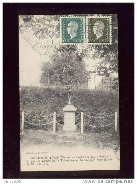 st jean de la forêt la croix des poilus village de la thierrière benite en 1917 édit.L.A. coll goblet