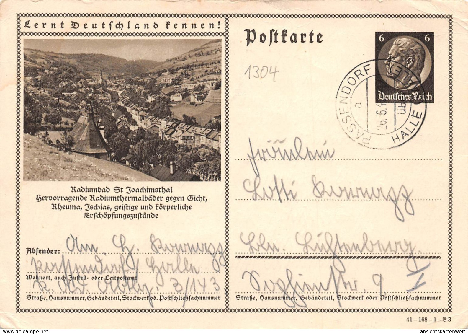 St. Joachimsthal Panorama gl1941 #168.210