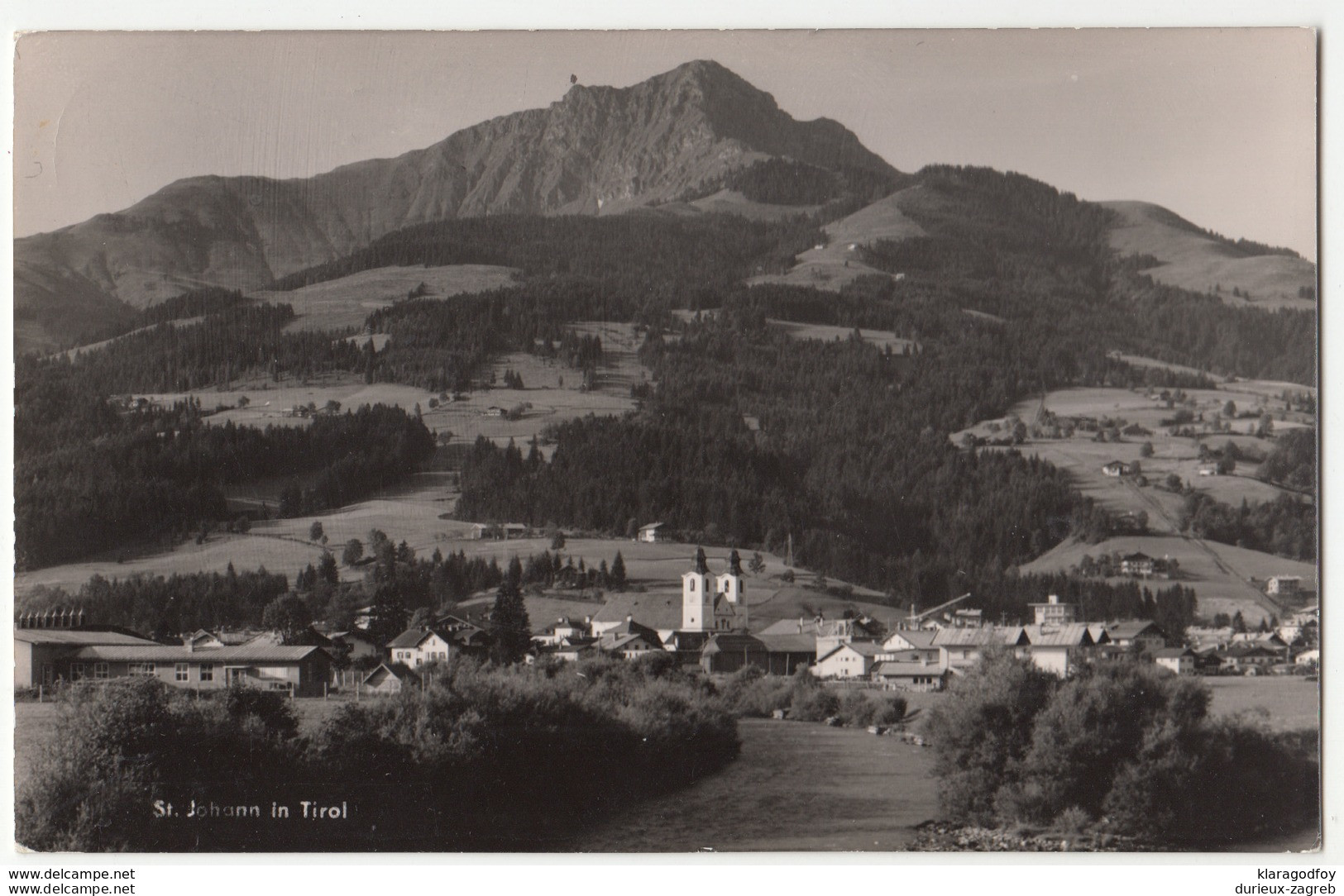 St. Johann in Tirol old postcard travelled 1960 b170605