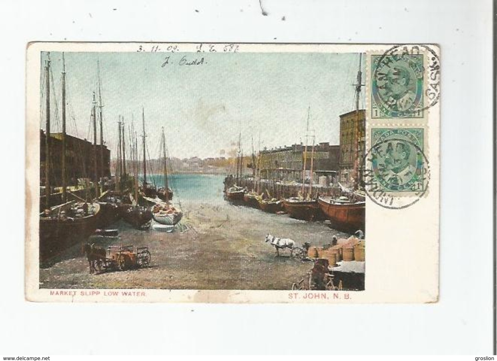ST JOHN N B 933 MARKET SLIPP LOW WATER  1909