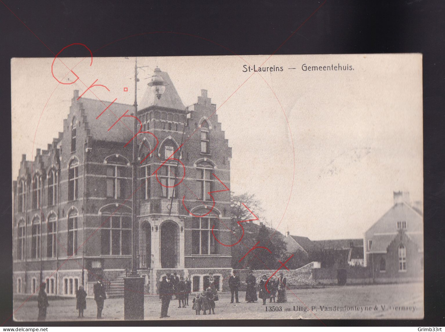 St-Laureins - Gemeentehuis - postkaart