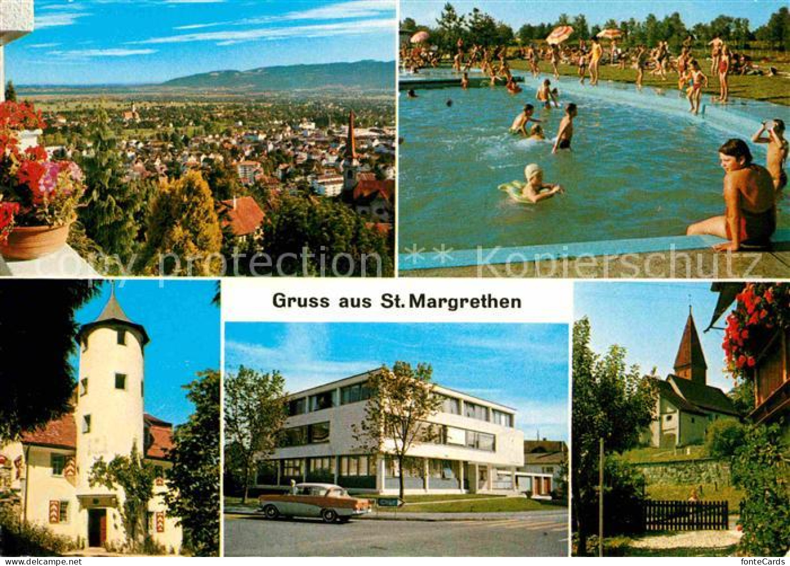 St Margarethen Muenchwilen Schloessli-Bergsteig Freibad Altes-Kichli